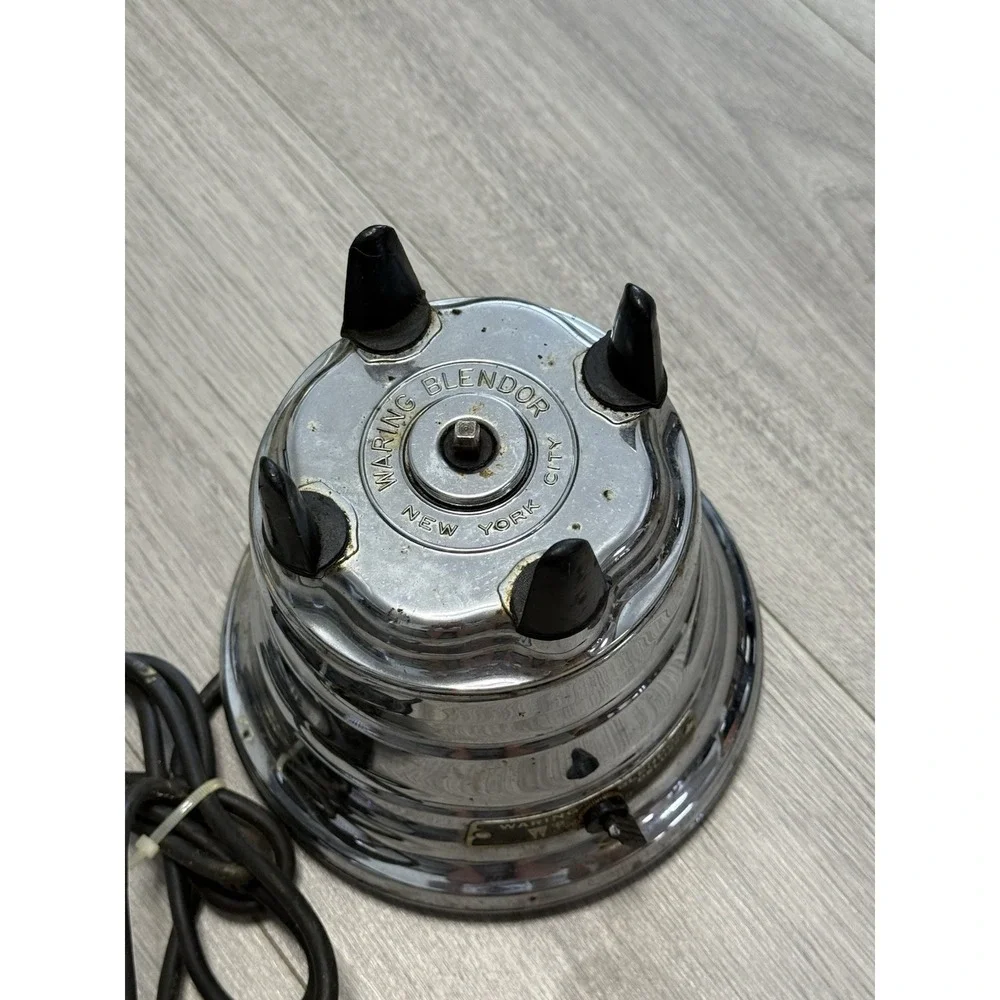 Waring Made In USA Chrome Blender Mixer Motor Base ONLY Tested 2 Speed New York